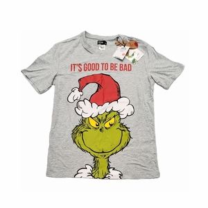 Dr. Seuss The Grinch "It's good to be bad" Christmas Tshirt Tee Small
